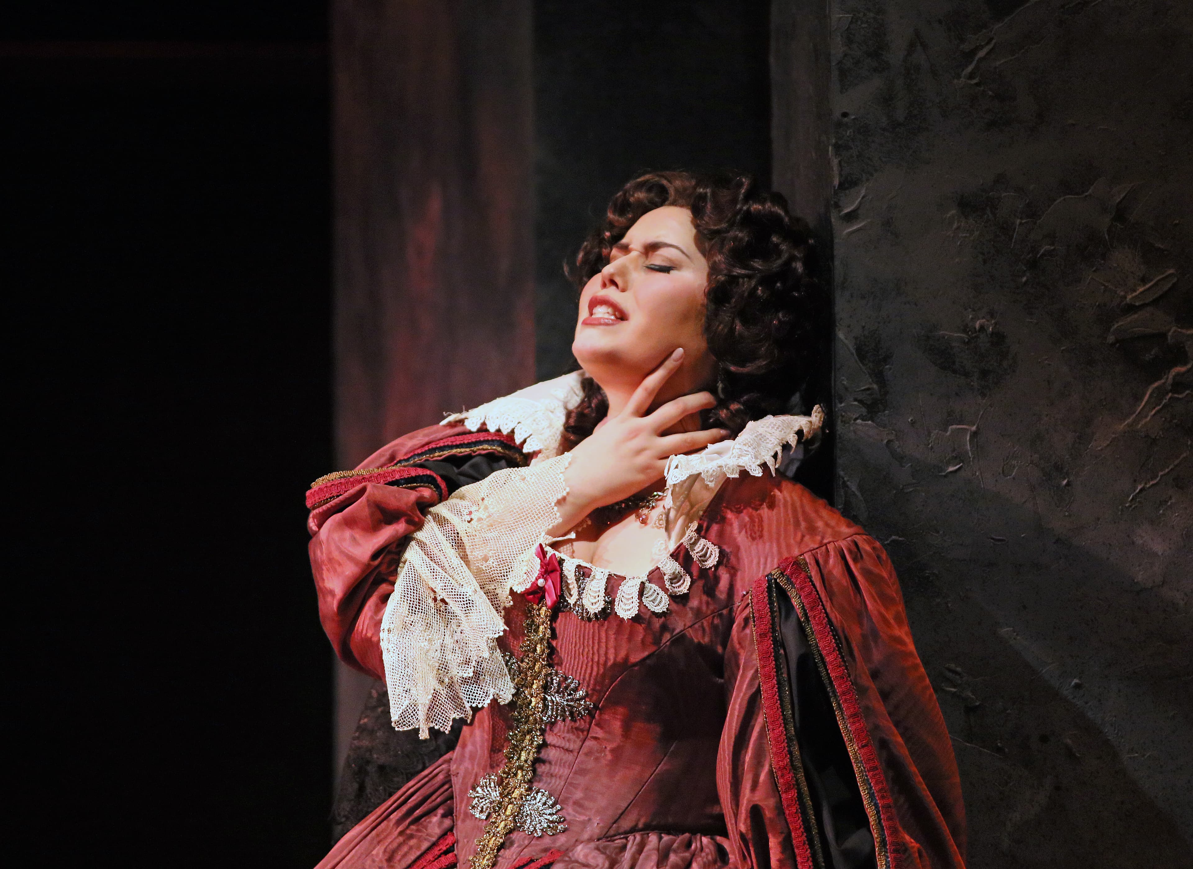 Vanessa Vasquez in red costume